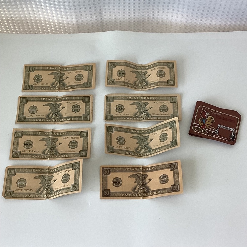 VTG 1950s Roy Rogers Double R Bar Ranch Childs Billfold Wallet Western & Play $